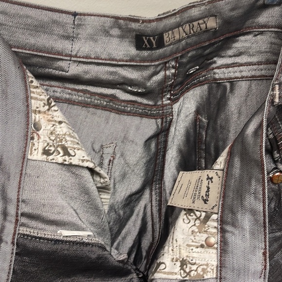 Vintage   Men’s 1990s Luxe metallic men’s jeans by X-ray 34/30 relaxed fit - Picture 8 of 9